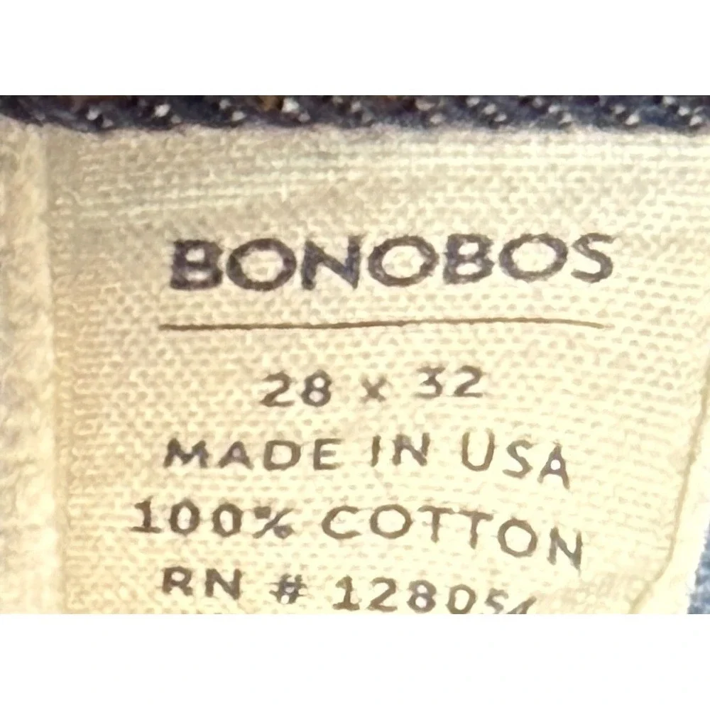 Bonobos Straight 5 Pocket Selvedge Made In USA Men's Denim Jeans Size 28x32